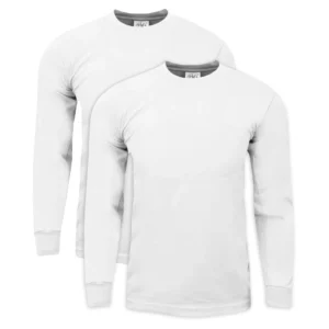 Max Heavyweight Cotton Long Sleeve T-Shirt - 7oz Premium Crew Neck Tee for Men