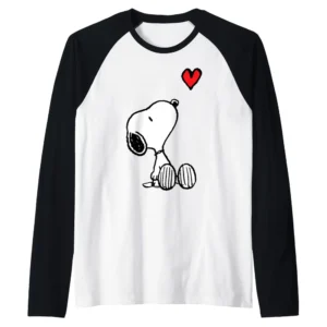 Peanuts Snoopy Valentine's Day Heart Raglan Baseball Tee – Love & Nostalgia Gift Shirt