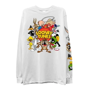 Looney Tunes Marvin Martian Long Sleeve T-Shirt - Classic 90s Space Jam Graphic Tee
