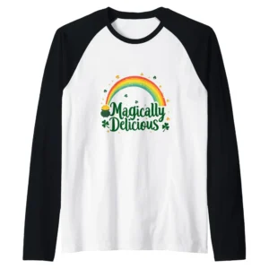 Magically Delicious Raglan Baseball Tee – St. Patrick's Day Shirt for Men Women Kids