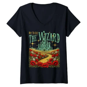 Yellow Brick Road We're Off Wizard Women's V-Neck T-Shirt