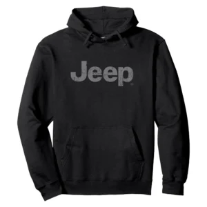 Jeep Distressed Logo Pullover Hoodie for Men – Classic Off-Road Style