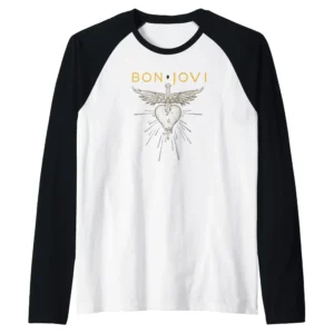 Bon Jovi Greatest Hits Raglan Baseball Tee – Official Licensed Rock Band T-Shirt