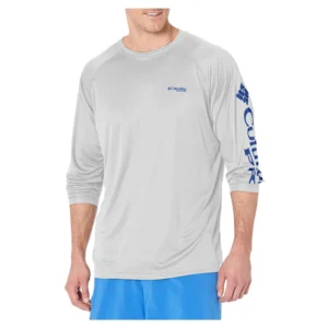 Men's PFG Patriot Long Sleeve Fishing Shirt - UPF 50 Sun Protection, Moisture-Wicking Performance Tee