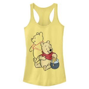 Winnie The Pooh Honey and Happiness Racerback Tank Top - Women's Sleeveless Graphic Tee