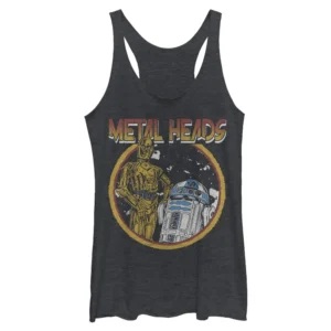 Star Wars Metal Head Rock Droids Racerback Tank Top - Women's Graphic Tee