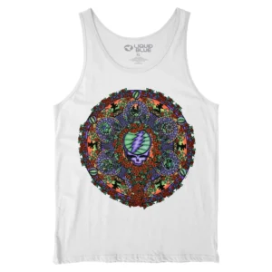 Grateful Dead Celtic Mandala White Tank Top | Unisex Music Fan Tee