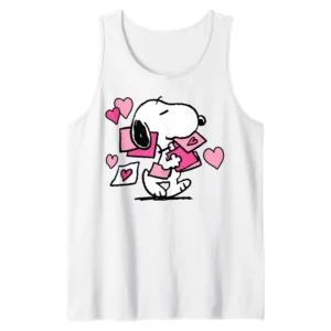 Snoopy Valentine's Day Love Letters Graphic Tank Top