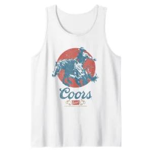 Coors Banquet Longhorn Vintage Rodeo Graphic Tank Top
