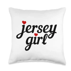 Jersey Girl New Jersey Heart Funny Cute New Jersey Throw Pillow