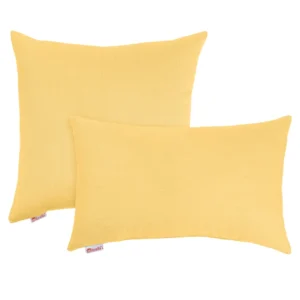 Austin Horn Classics Sunbrella Knife Edge & Filled Pillow - Set of 2, One 20" and One 13"x20" Daffodil