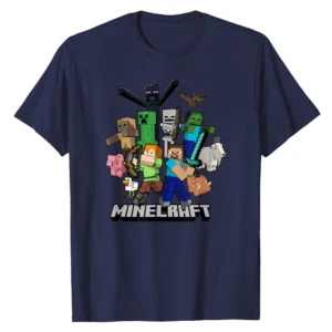 Minecraft Heroes & Enemies Group Shot T-Shirt - Official Gaming Apparel