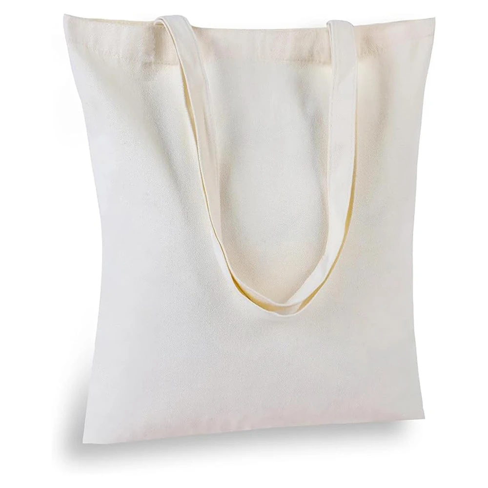 LL FCBDA 2 Pack 15'' X 16'' Canvas Tote Bag, Reusable Cotton Tote Bags, for Grocery Bags, DIY Gift, Shopping Bag (Natural Color)