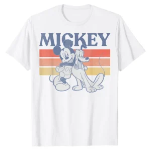 Mickey Mouse and Pluto Retro T-Shirt – Classic Disney Character Tee