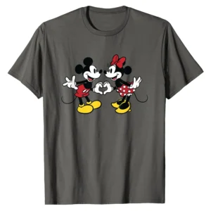 Mickey & Minnie Heart Valentine's Day T-Shirt – Disney Love Graphic Tee