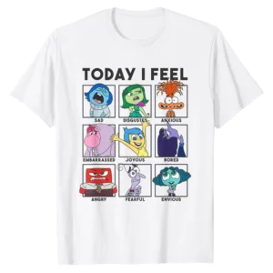 Disney Pixar Inside Out 2 Today I Feel Emotions Vintage Panels T-Shirt