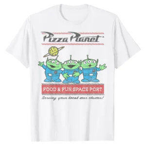 Disney Pixar Toy Story Pizza Planet Aliens Graphic T-Shirt